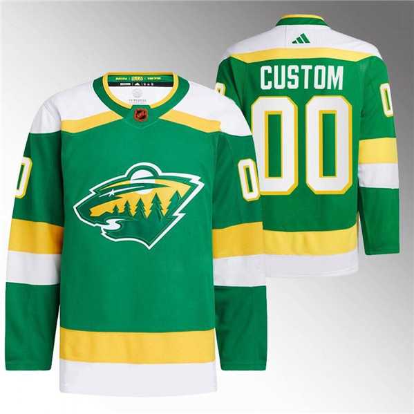 Men's Minnesota Wild Custom Green 2022-23 Reverse Retro Stitched Jersey,We sell and wholesale Men's Minnesota Wild Custom Green 2022-23 Reverse Retro Stitched Jersey on line form chian!